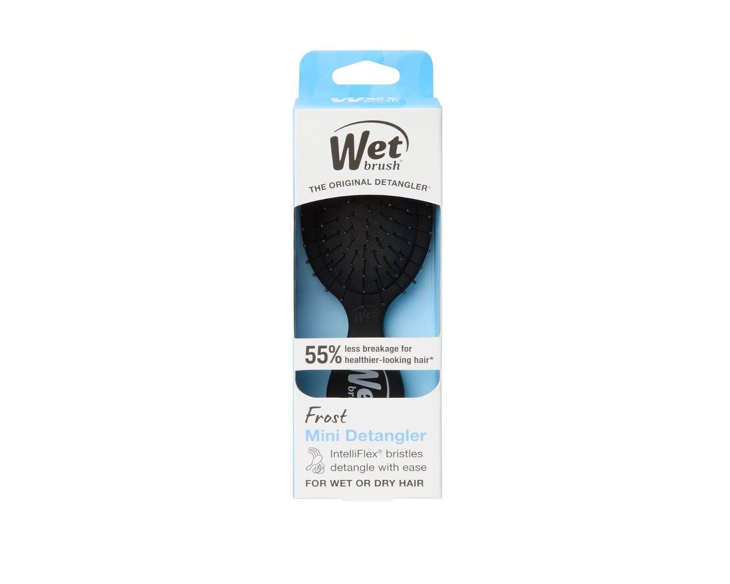 Mini Detangler Hair Brush with IntelliFlex Bristles - Frost Black