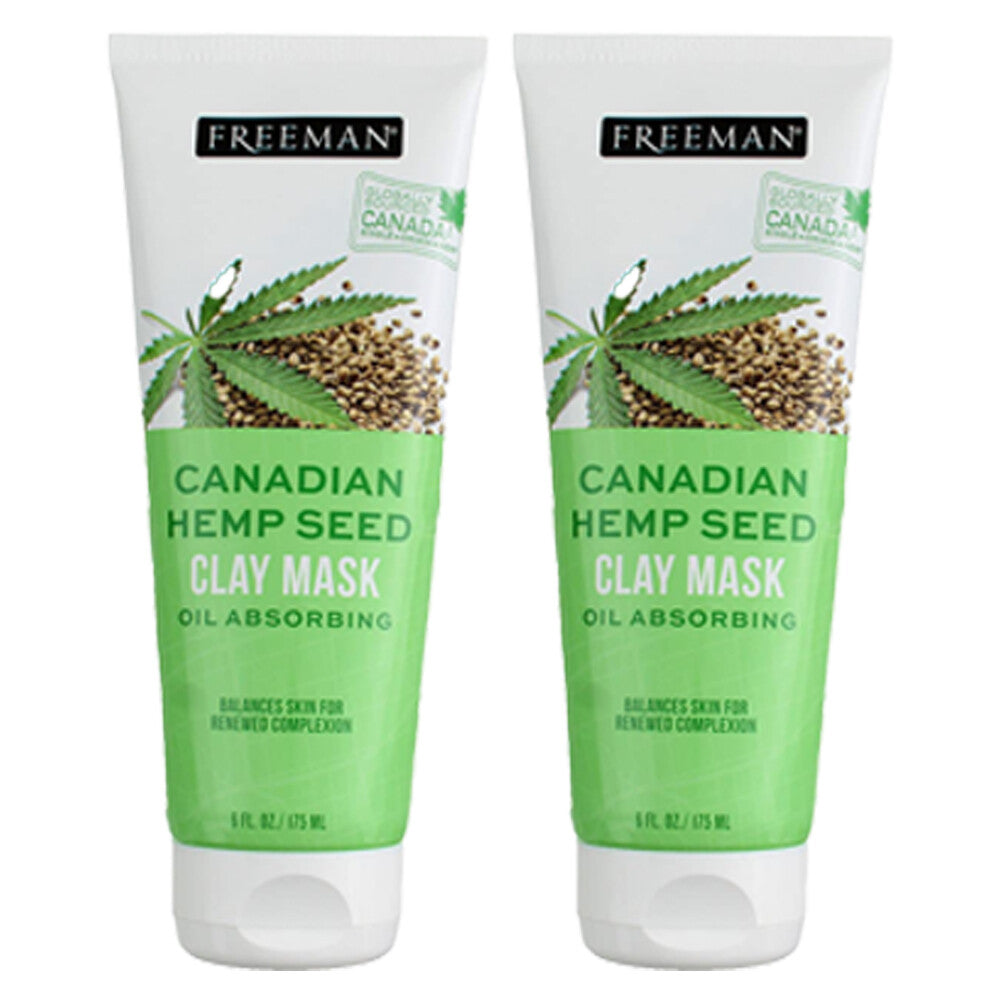 Hemp Seed Oil Clay Mask - 6 fl oz, Pack of 2