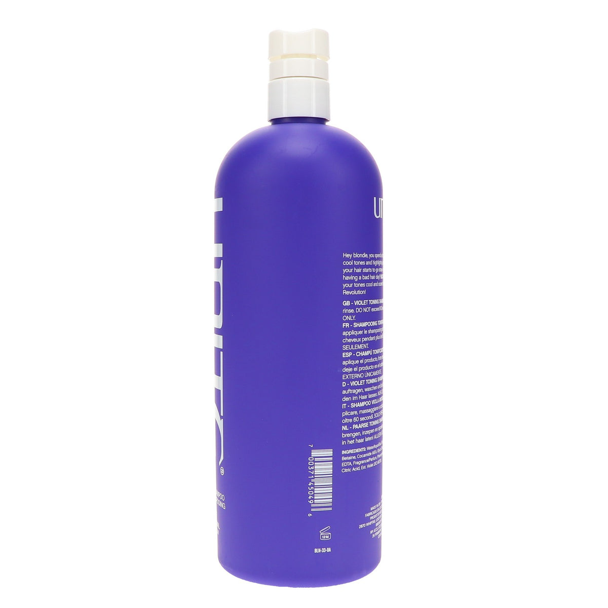 Blonde Toning Shampoo for Color-Treated Hair 33.8 oz - Moisturizing & Removes Brassiness