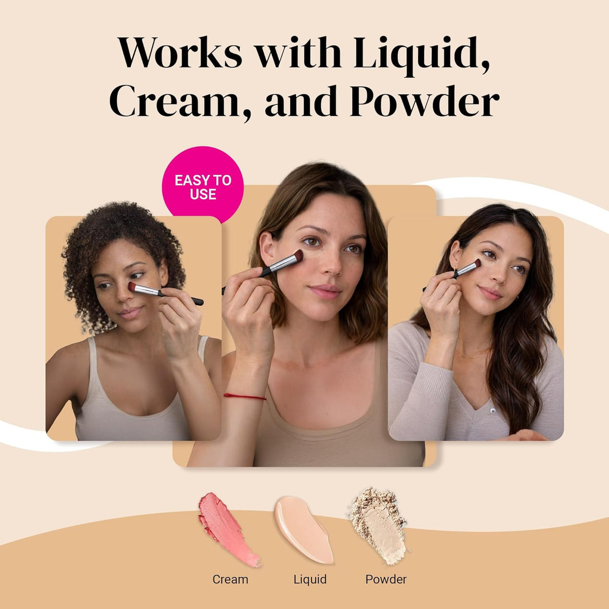 Angled Under Eye & Nose Contour Concealer Brush - Synthetic, Vegan