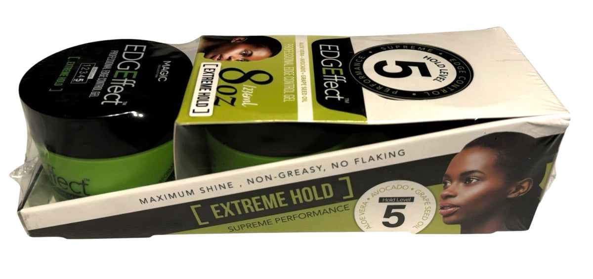 Extreme Hold Hair Gel with Avocado, Aloe Vera & Grape Seed Oil - 8oz, 3-Pack