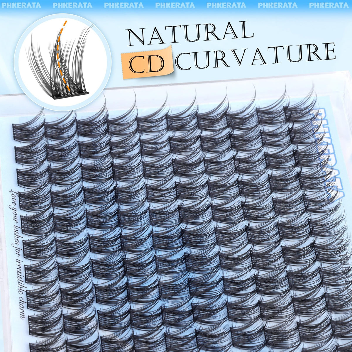 14mm Natural Cluster Lashes Wispy Eyelashes — 1 Pair Black