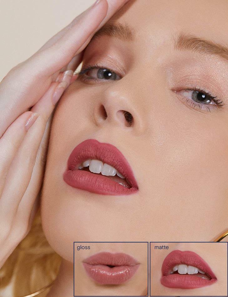 Multimood Lip Trio Set - Gloss, Cream & Matte Finishes, Vegan & Cruelty-Free