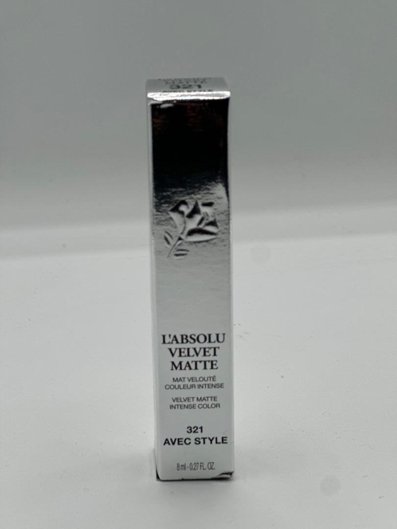 Lancome L'Absolu Velvet Matte Lip Gloss 321 Avec Style - Hydrating & Long-Lasting