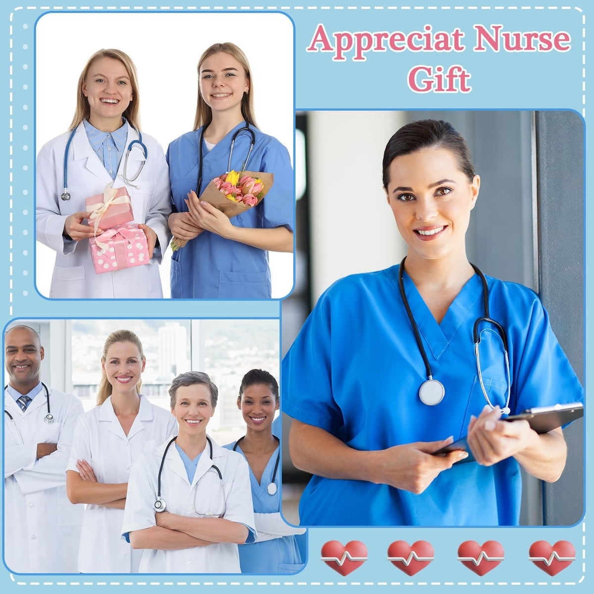 24 Pack Nurse Appreciation Gift Drawstring Backpacks for Nurse's Day & Week