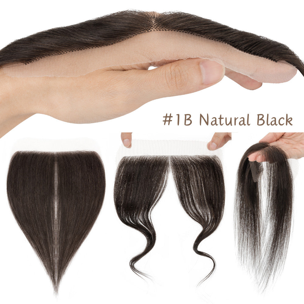 Full Lace Remy Human Hair Topper Cover Up Hairline Pieces for Women Receding