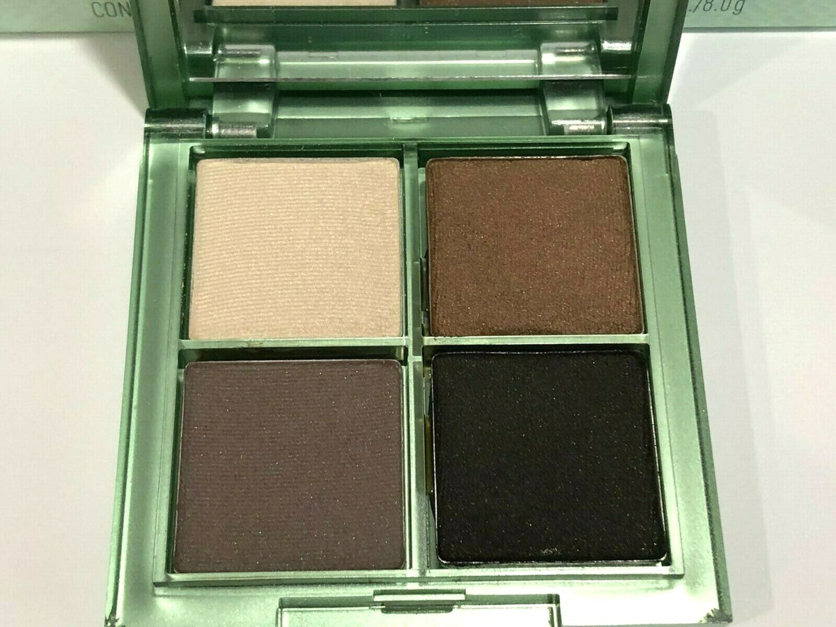 Eyeshadow Quad Kit with 2 Brushes - Eye Makeup Set for Precision & Color