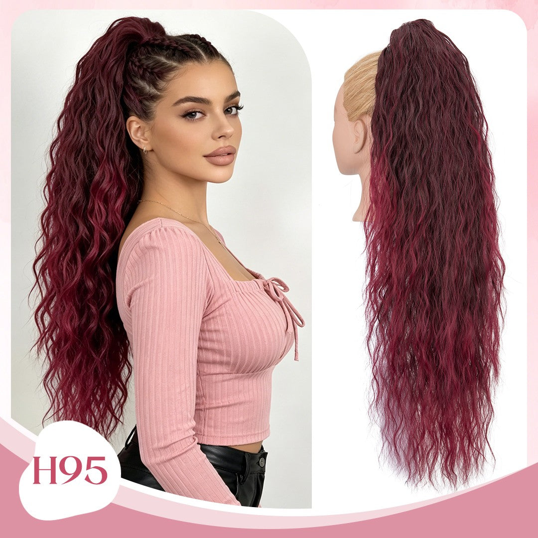 Mega Long & Thick 30-Inch Fluffy Messy Loose Wave Ponytail Extensions - Claw Clip Style