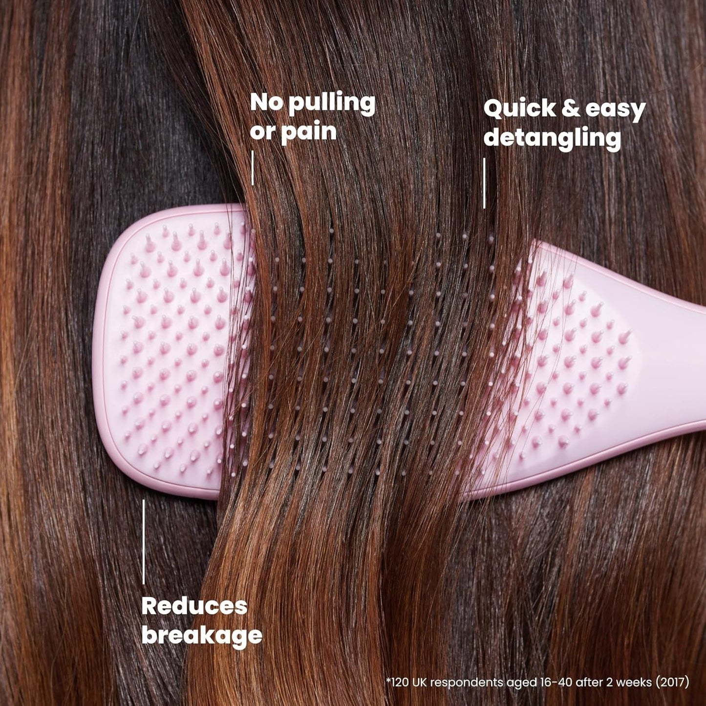Detangling Hair Brush for Wet & Dry Hair - Millennial Pink