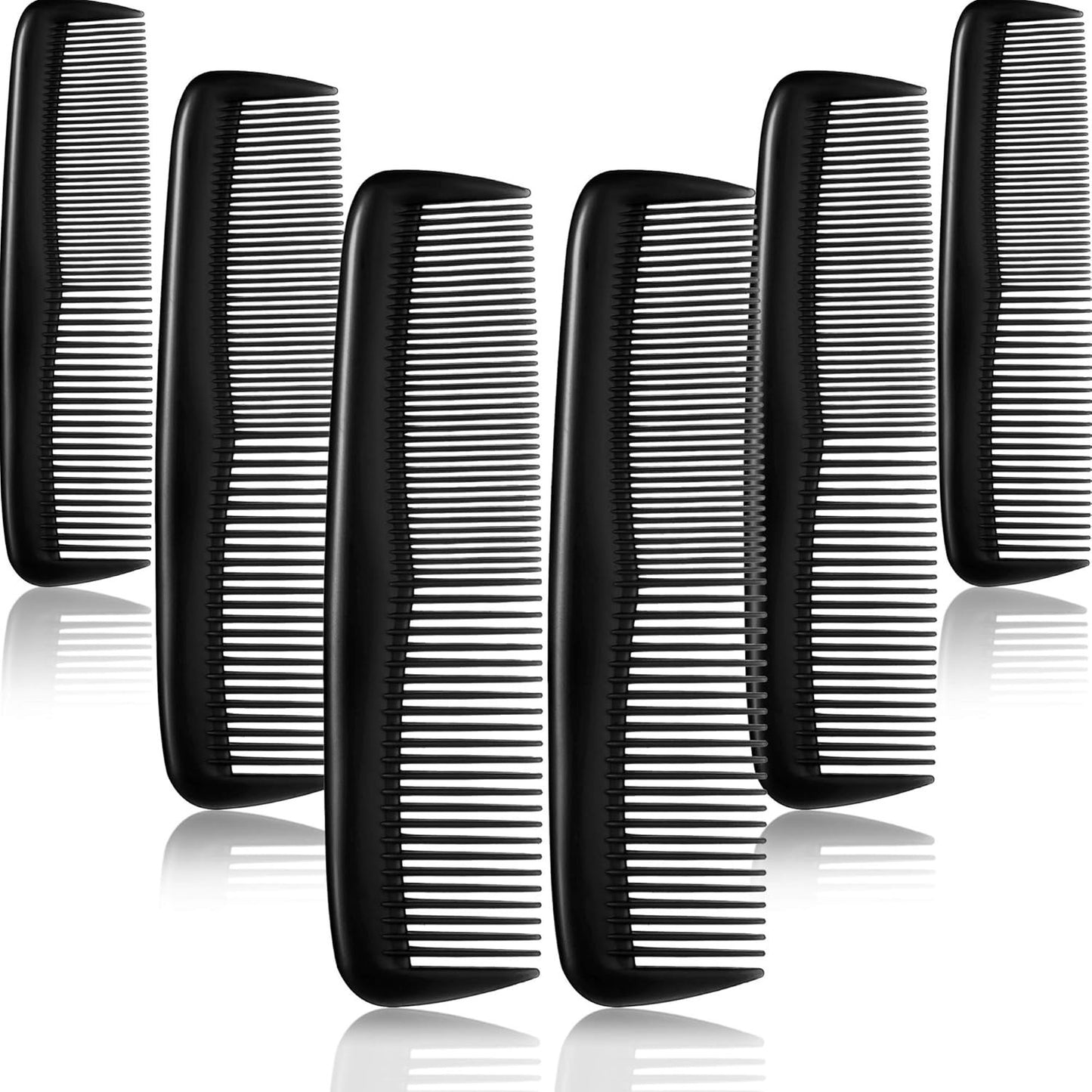 Pocket-Sized 12 Comb Hair Set in Black - Durable Styling Tool for Men and Women