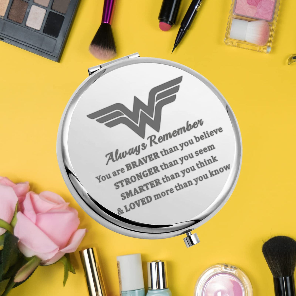 Pocket Mirror with Magnifying Glass - Heroine Gift for Diana Fans