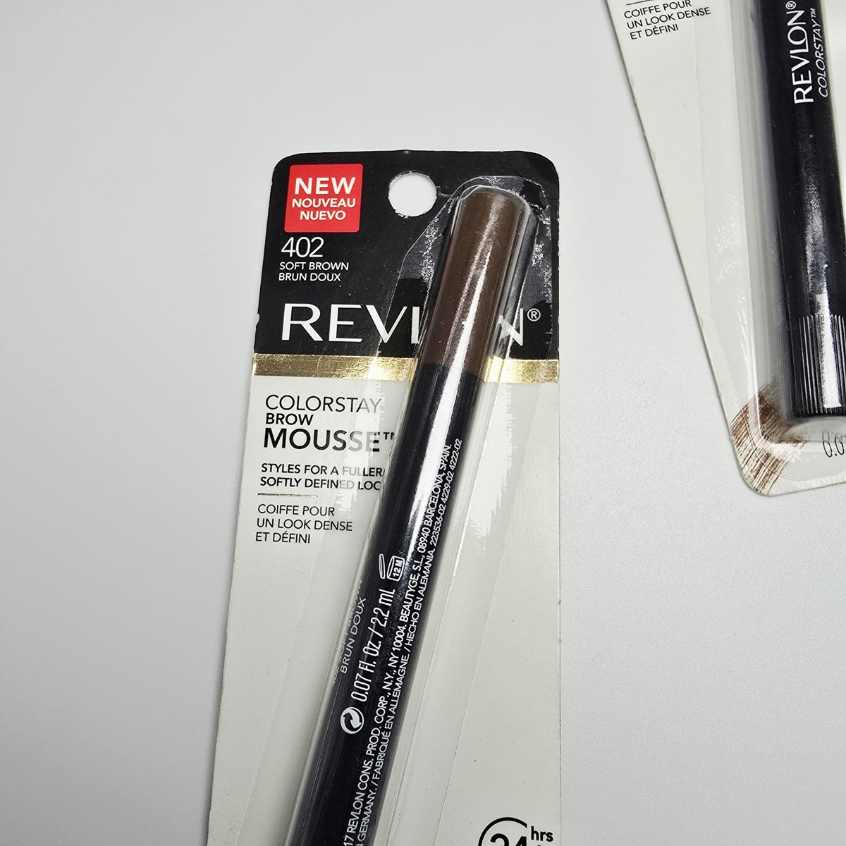 Revlon ColorStay Brow Mousse 402 Soft Brown - Set of 3, Long-Lasting Eyebrow Makeup