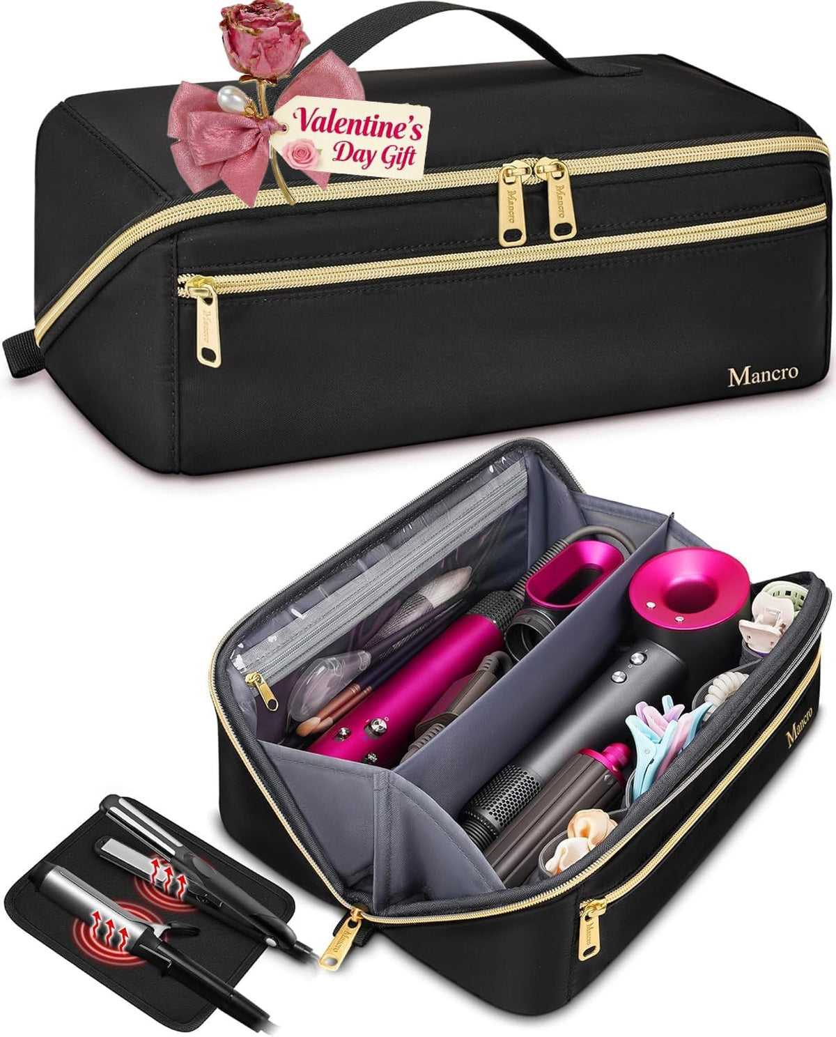 Travel Hair Tool Bag Compatible with Shark FlexStyle & Hair Dryers