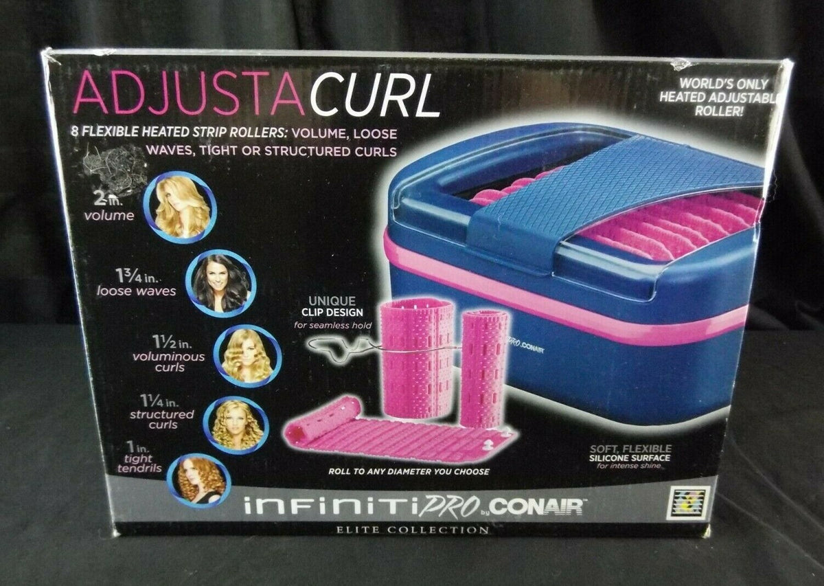 Adjustable Curling Roller Set with 8 Heated Silicone Rollers & Clips