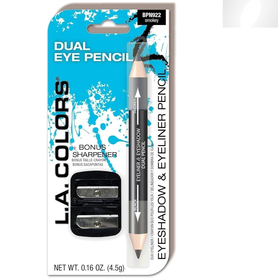 Dual Eye Pencil & Shadow Stick - Long Lasting, Blendable, Sharpener Included