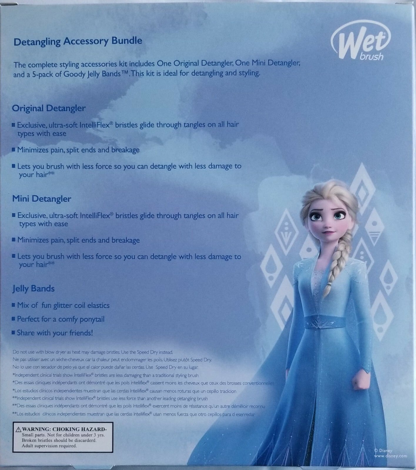 Disney Princess Character Wet Brush Set with Detanglers & Jelly Bands - All Variants