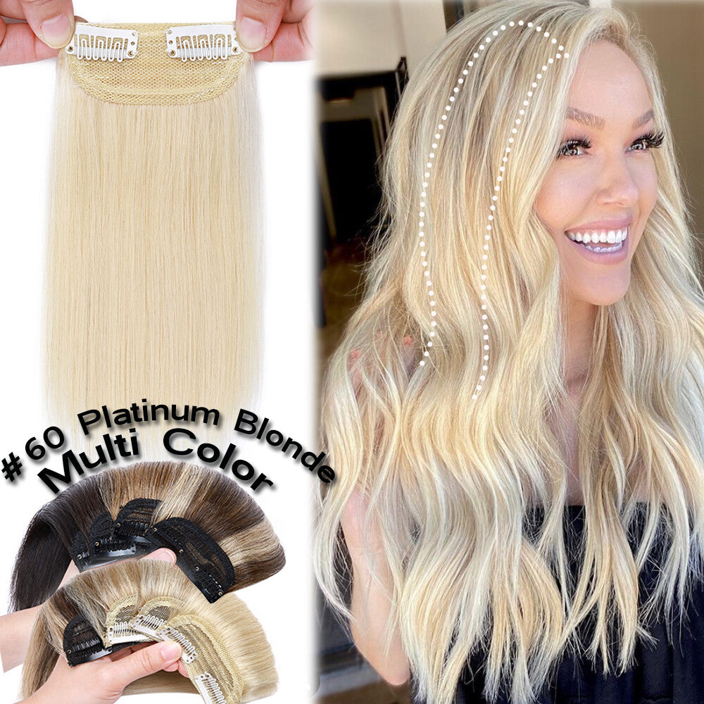 Remy Human Hair Extensions Clip-In One Piece Full Head Weft - Multiple Colors & Lengths