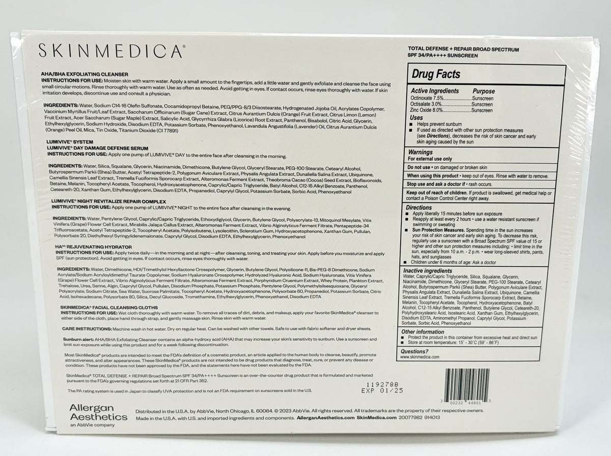 Mini SkinMedica Method Skin Care Kit - Sealed, Exp 01/2025