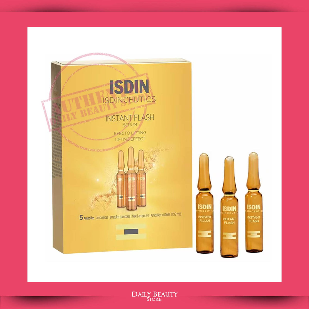 Isdin Instant Flash Anti-Wrinkle Serum - 5 Ampules x 2ml