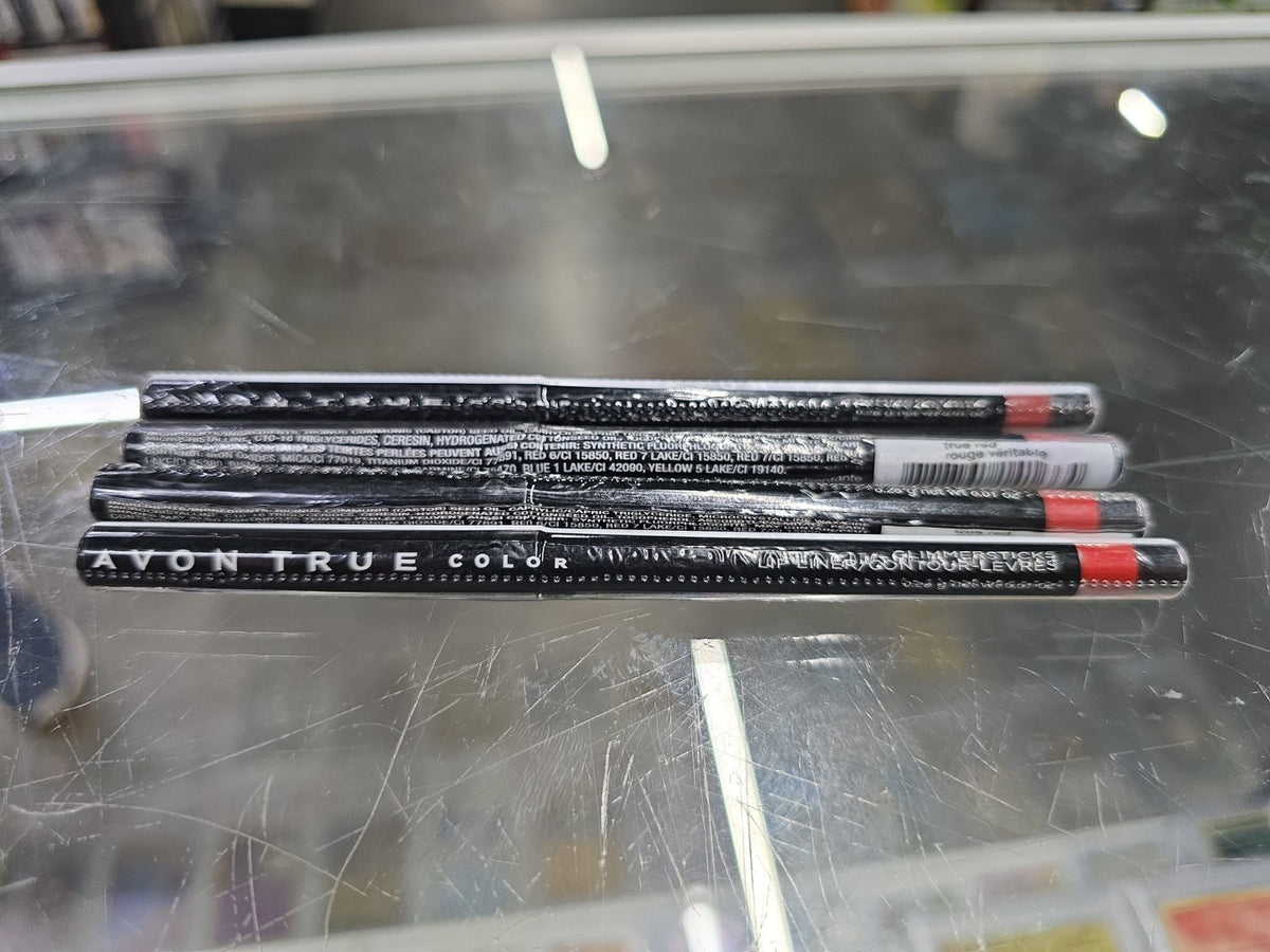 Lip Liner Pencil Set - Retractable True Red Makeup 4-Pack