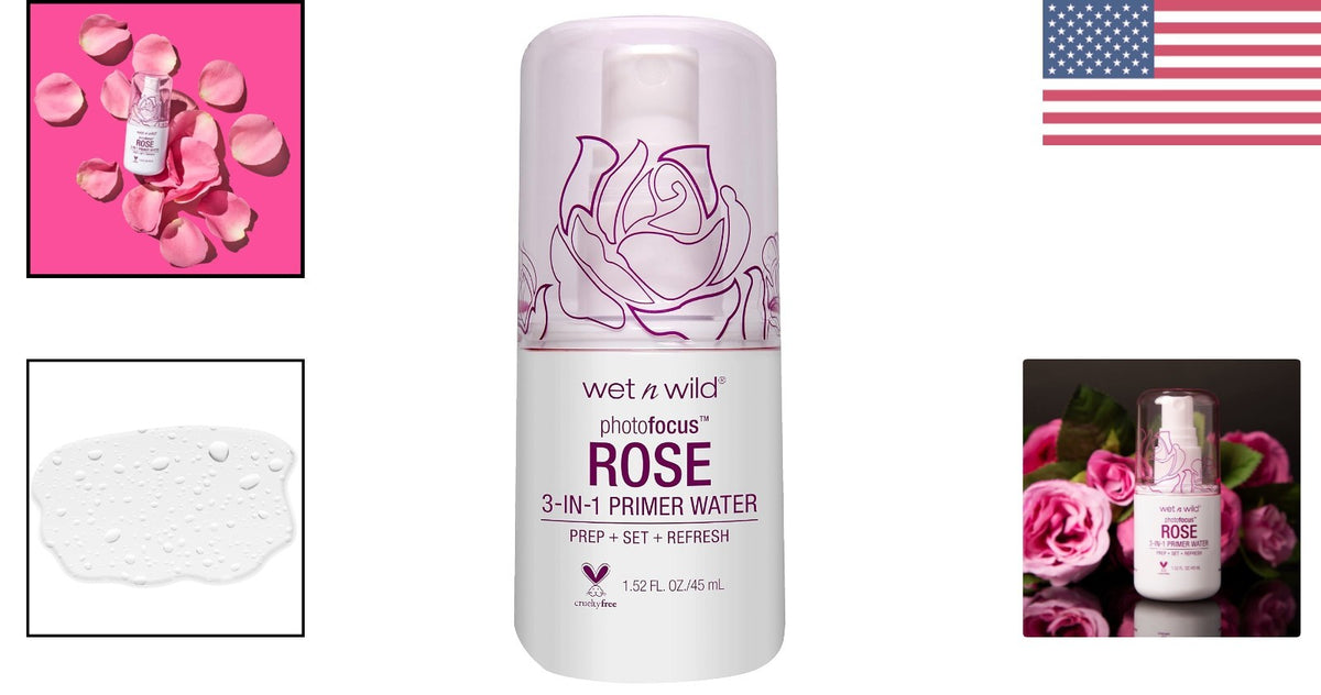 Hydrating Rose Primer Water Spray for Makeup & Skin Glow - 1.52 oz