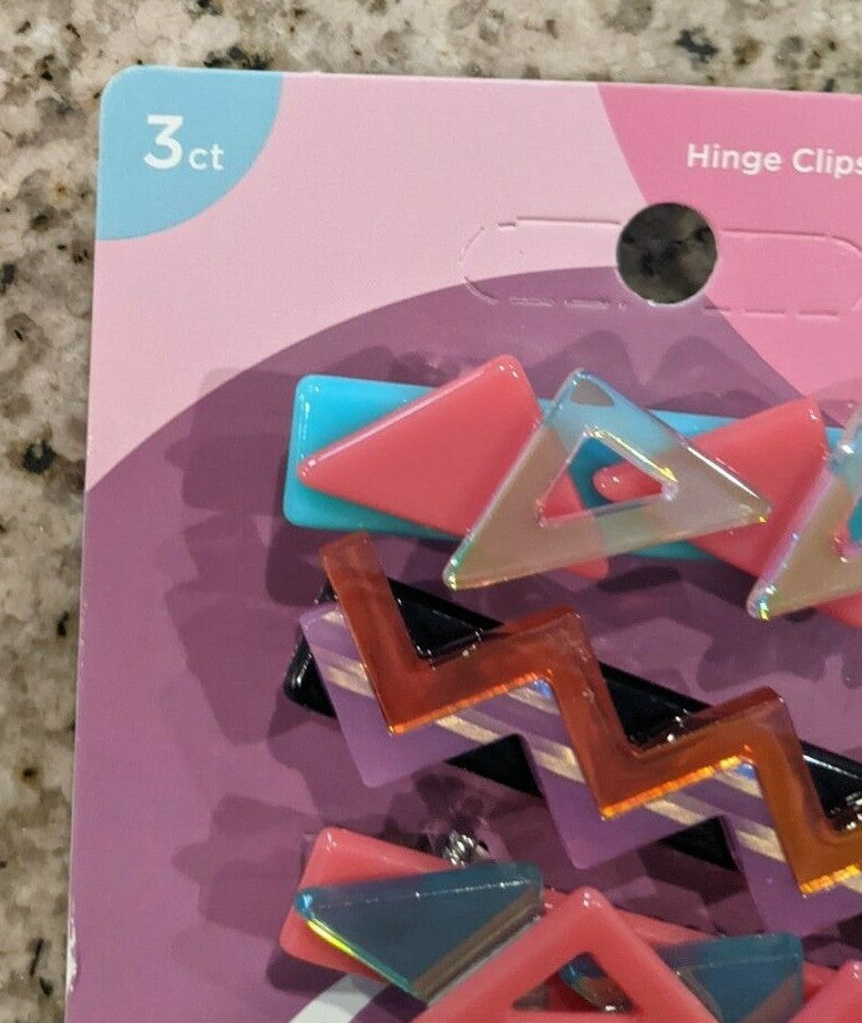 Goody 90s Slideproof 3" Hair Snap Clips Nostalgia Pain-Free 3 ct x 2