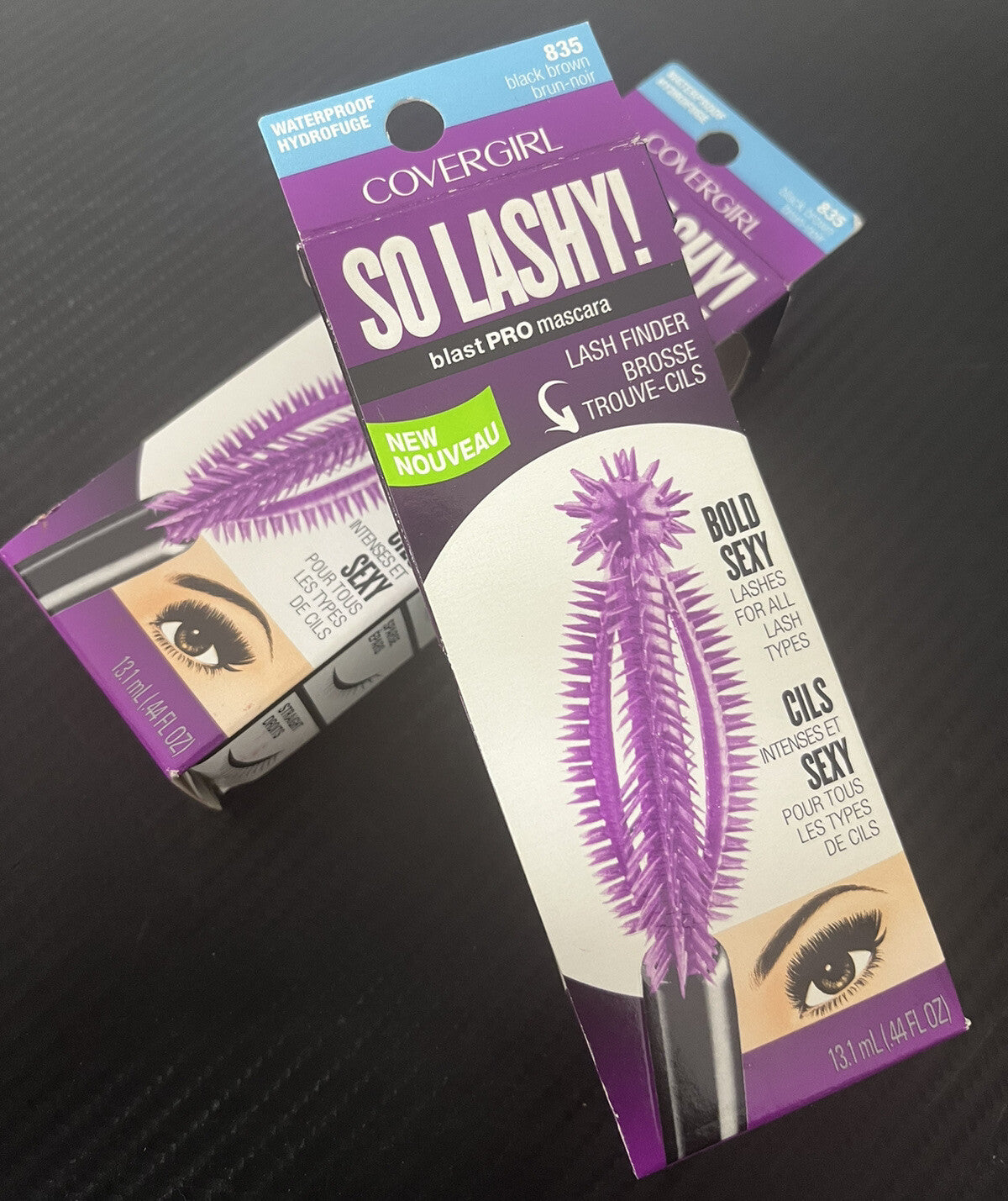2-Pack Waterproof Mascara for Bold Lashes - Black Brown #835