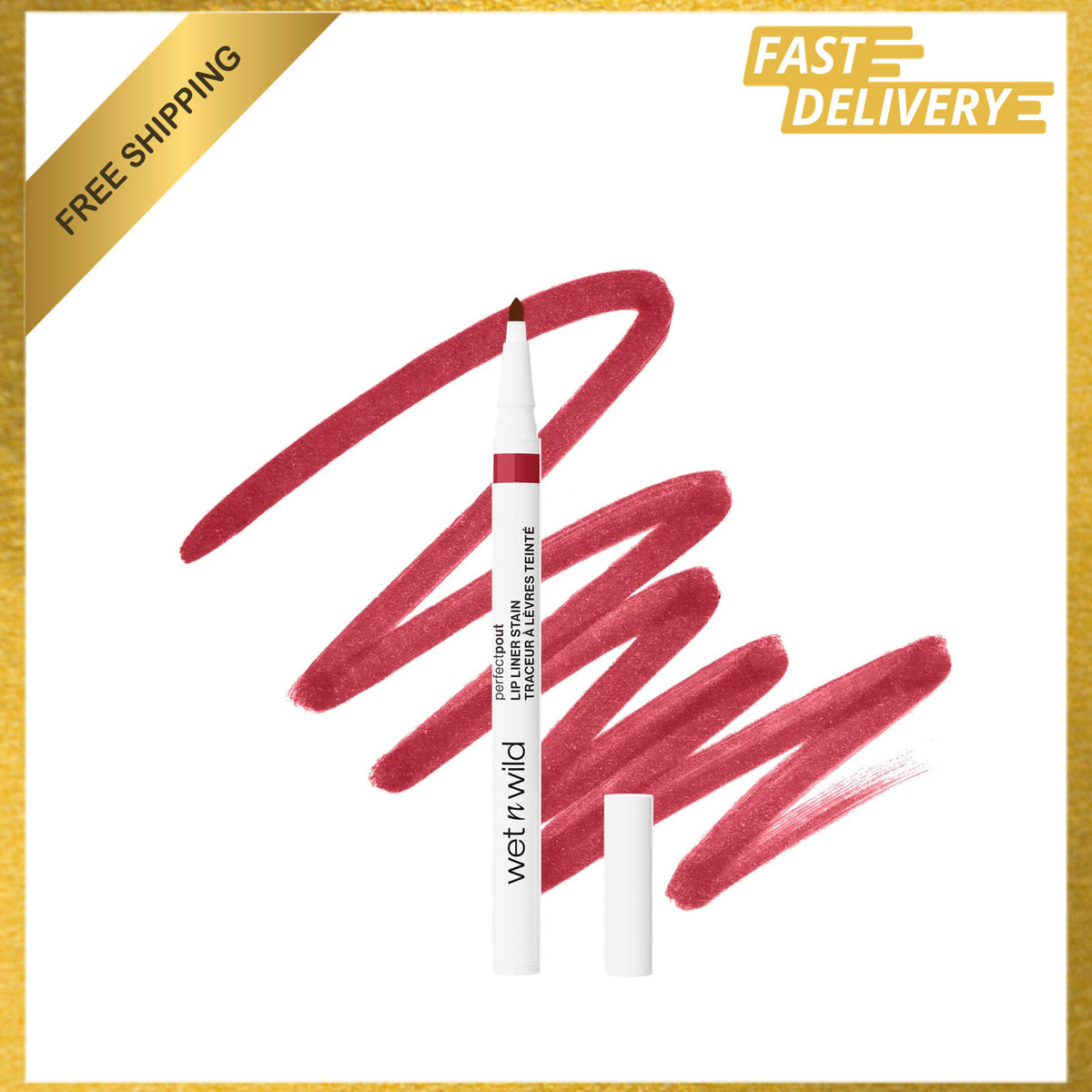 Long-Lasting Lip Stain with Precise Liquid Lip Liner - Transfer-Proof