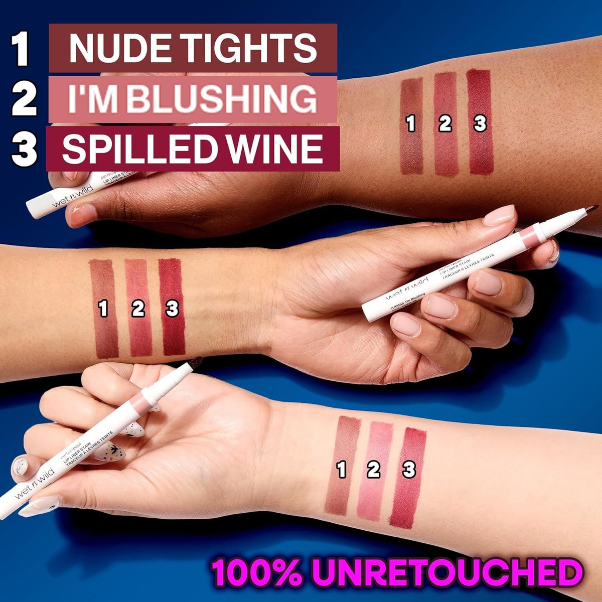 Long-Lasting Lip Liner Stain with Precision Blade Applicator - Natural & Transfer-Proof