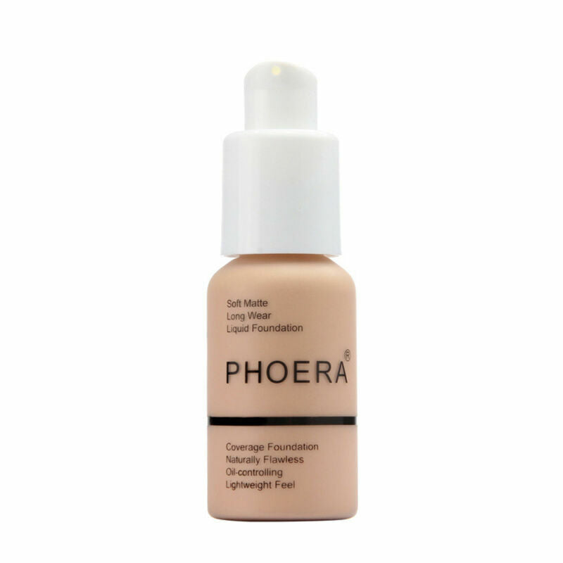 Full Coverage Liquid Foundation Makeup - Long-Lasting, Brightening, Oil Control