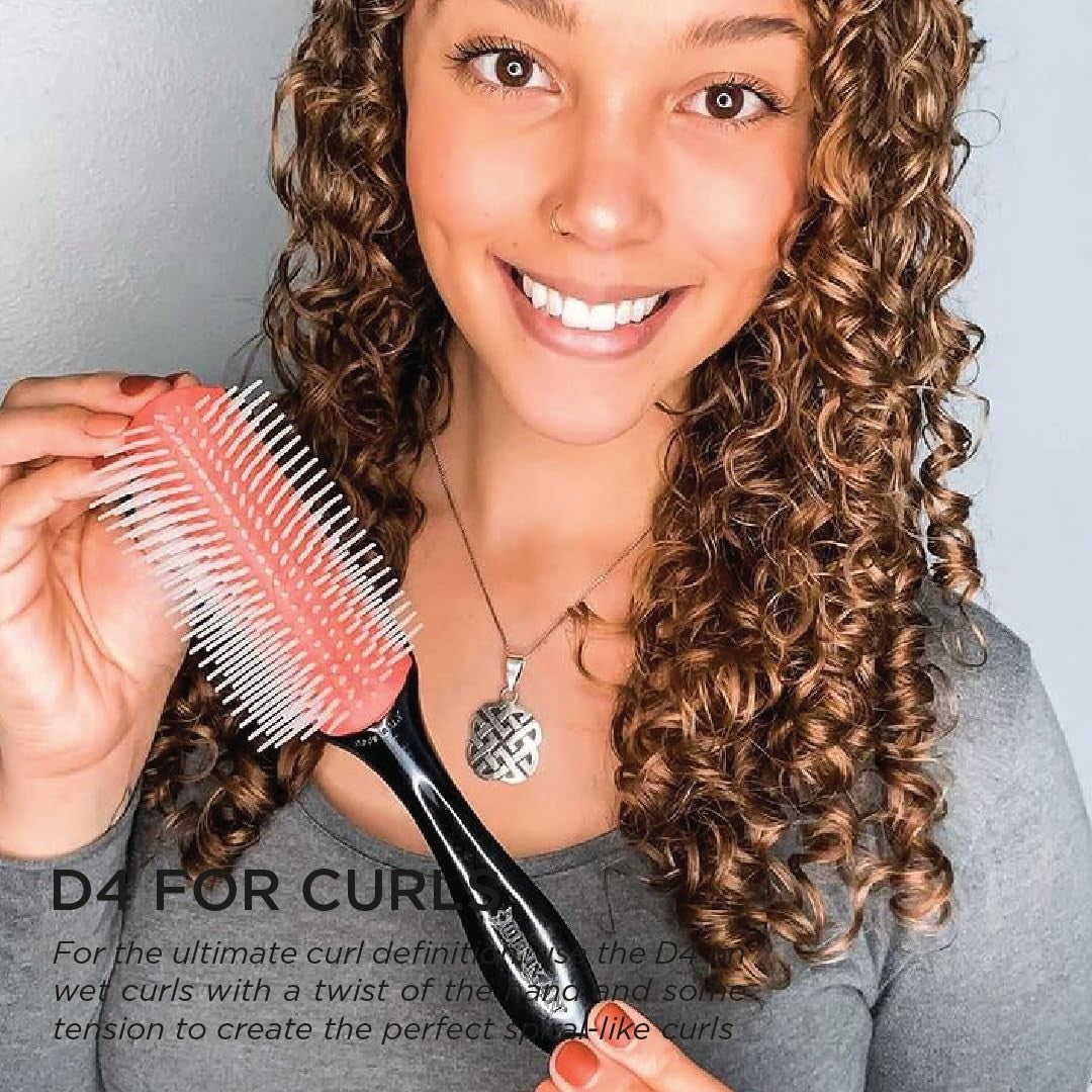 Denman 5 Row Hair Styling Brush for Curly Thick Hair - Detangling & Curl Defining
