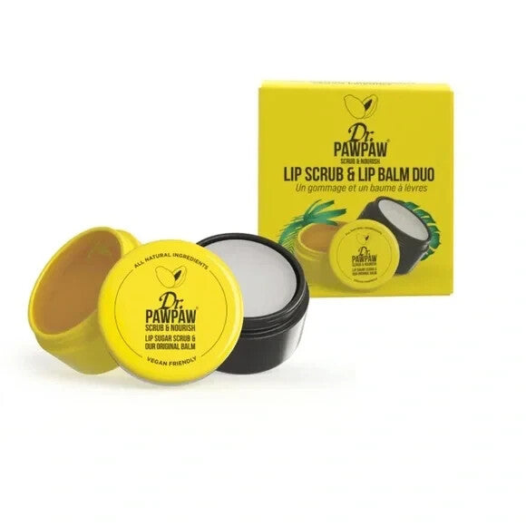 Lip Scrub & Nourishing Lip Balm Duo - Exfoliate & Hydrate Lips