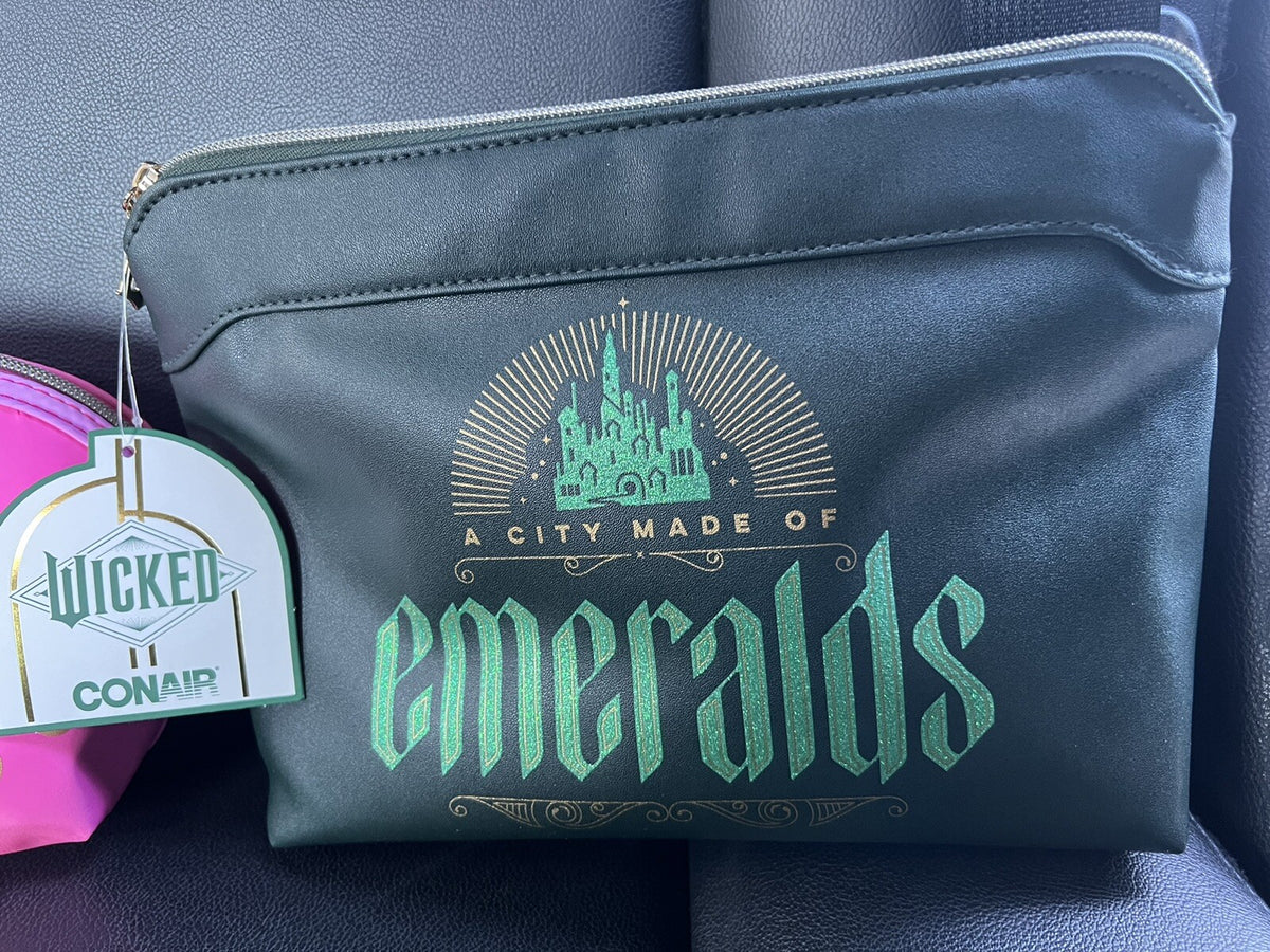 Green Glitter Makeup Bag Clutch - Travel Cosmetic & Toiletry Organizer