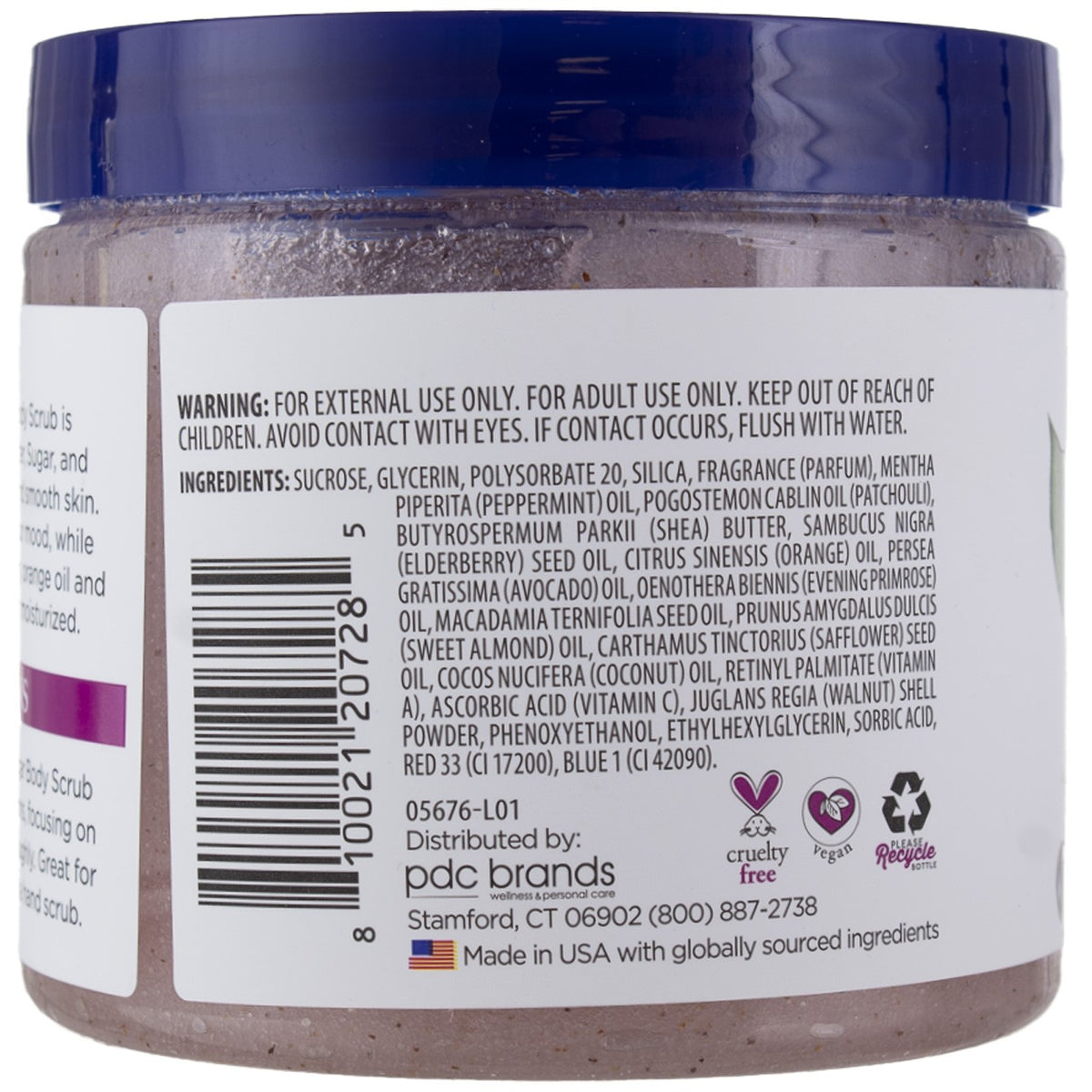 Dr Teal's Shea Sugar Body Scrub, Black Elderberry, 19 oz