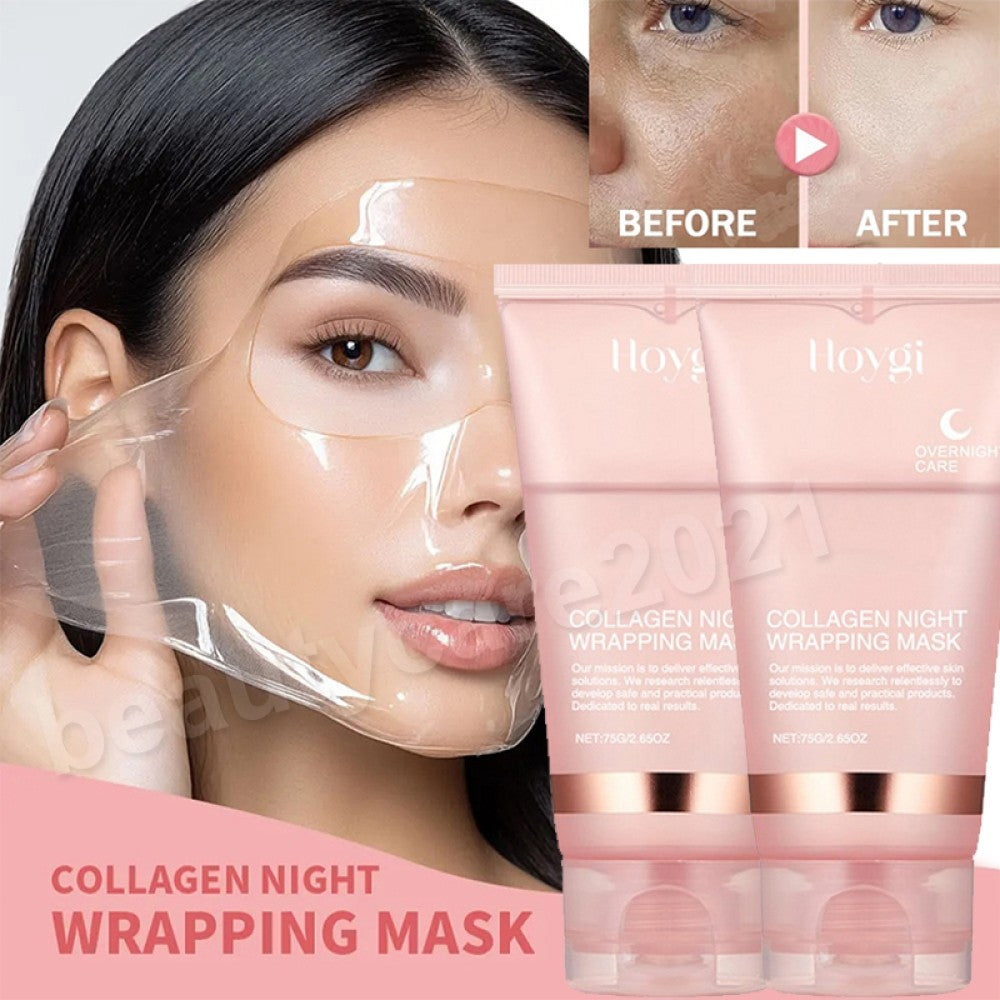 Collagen Night Wrapping Mask - Peel Off Facial Mask, 2 Pack