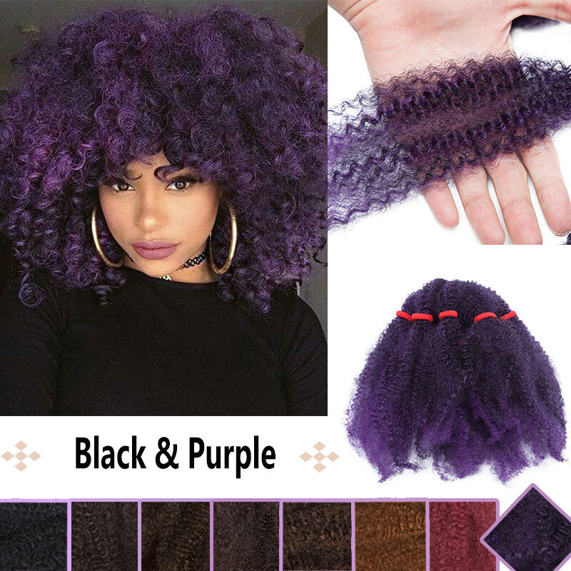 Kinky Afro Hair Extensions Bulk Curly Twist Crochet Braids Natural Puff