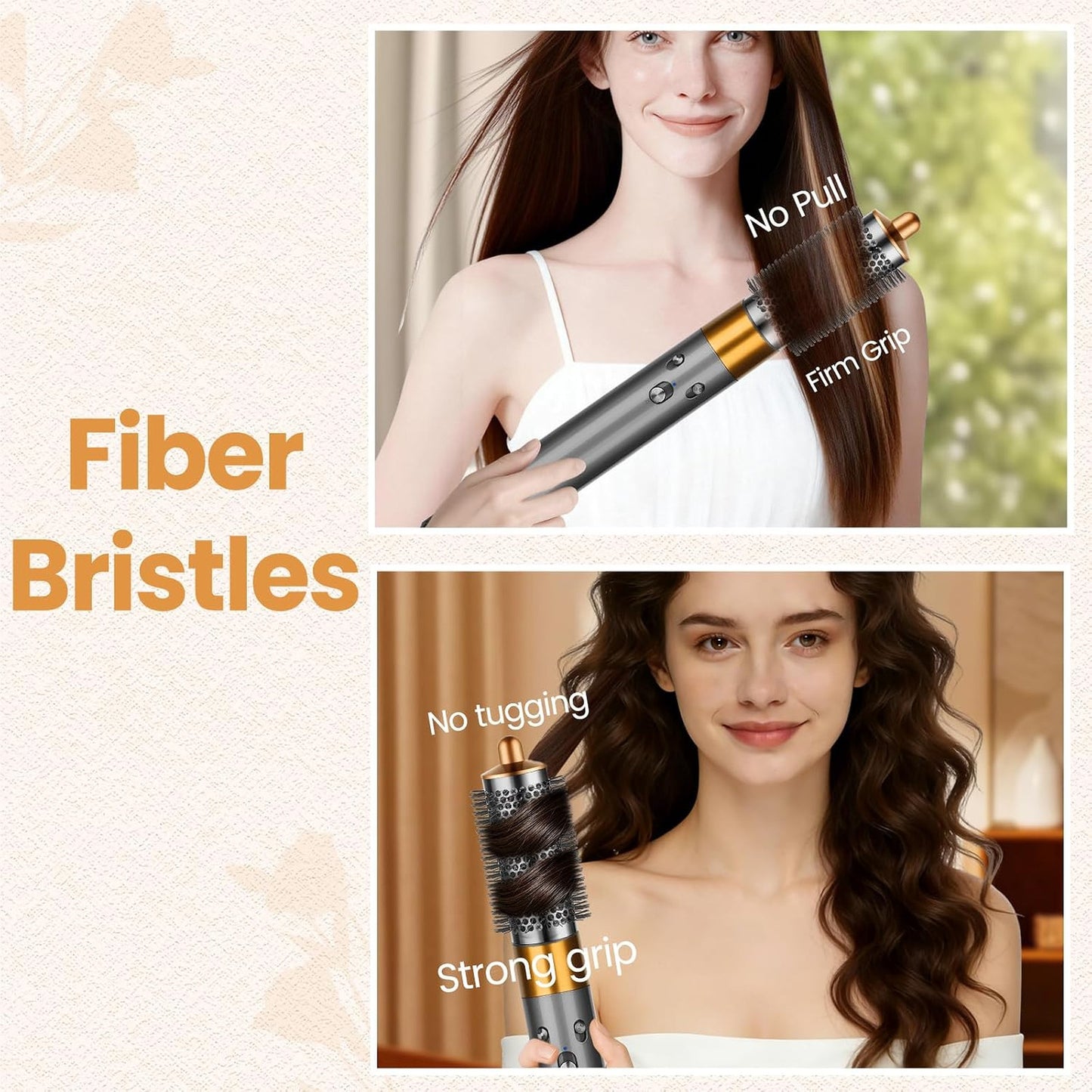 Round Volumizing Hair Brush for Dyson Airwrap HS01 HS05 HS08, Soft Bristles