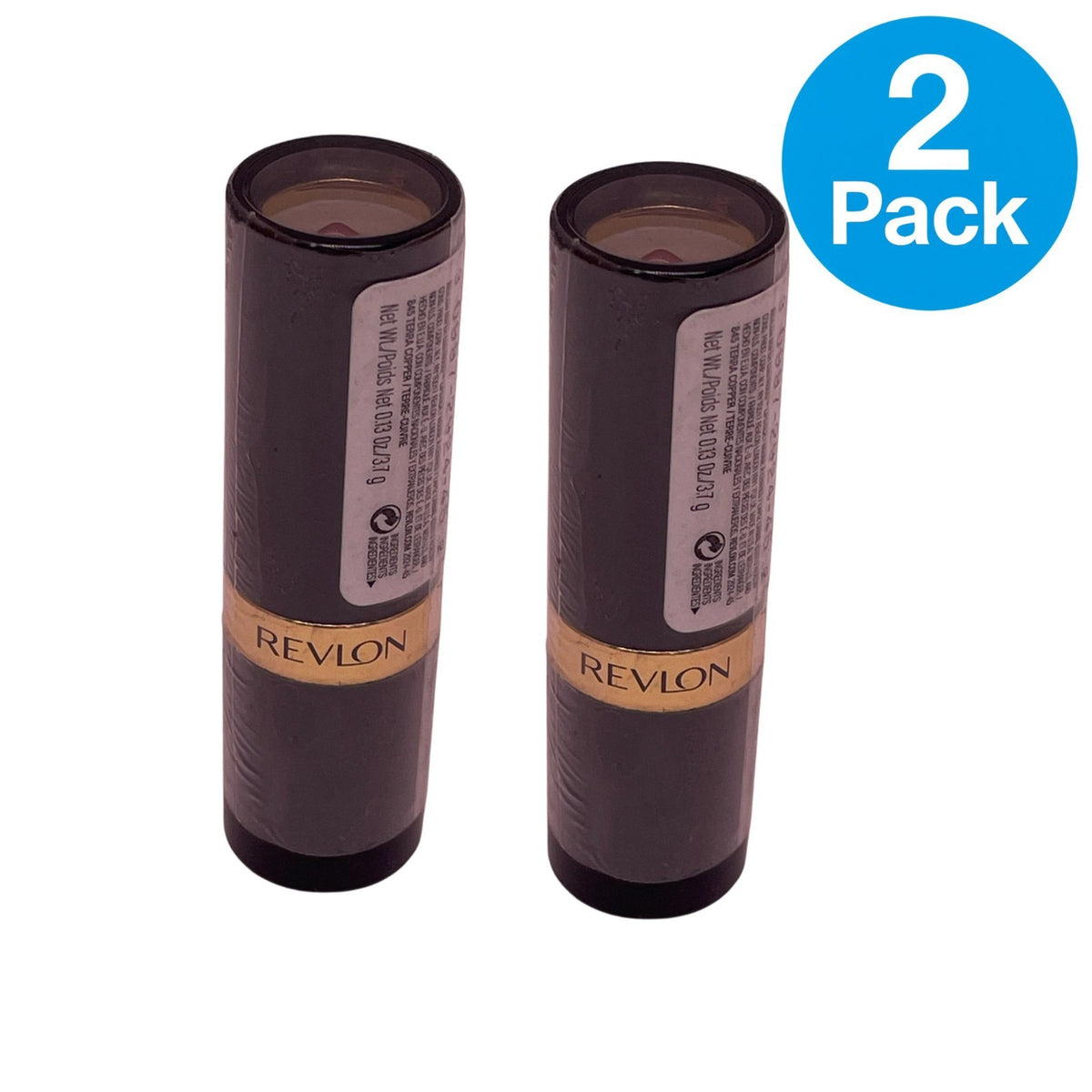 Revlon Super Lustrous Shine Lipstick Set - Shade 845 Terra Copper, 2 Pack