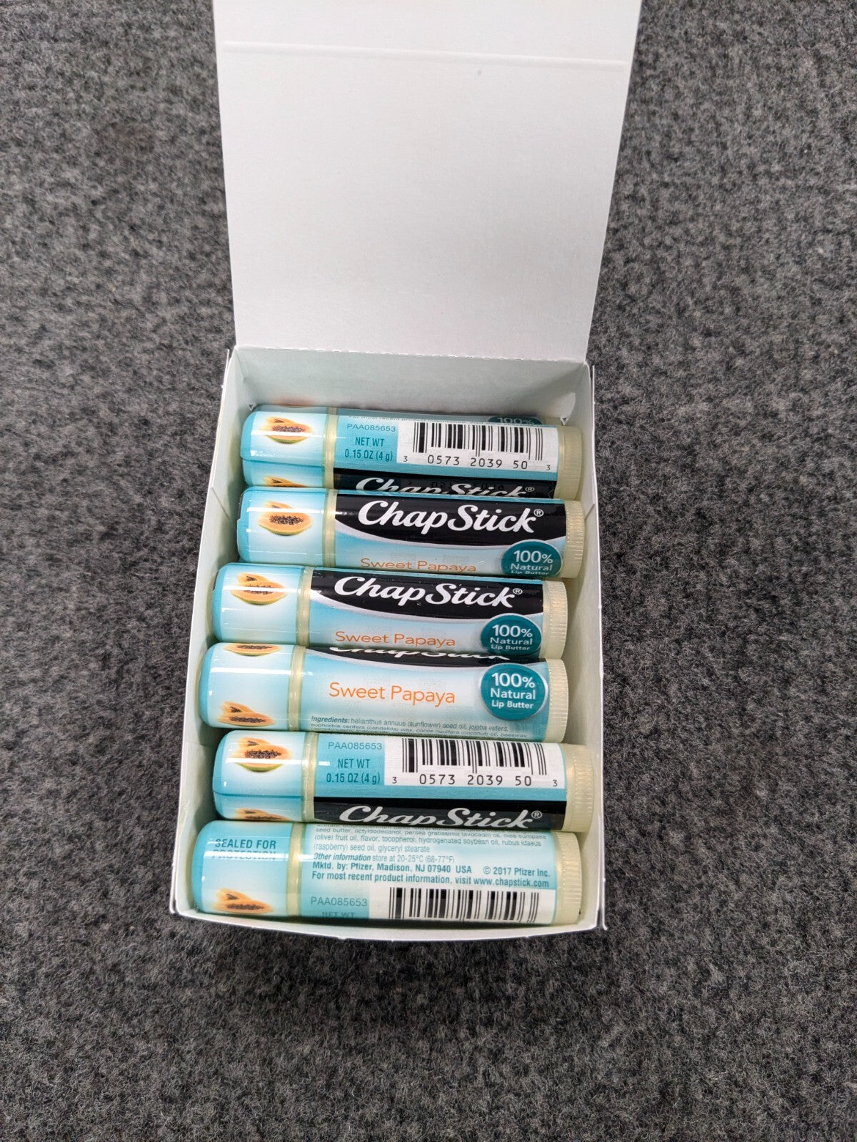Natural Lip Balm Tubes & Sticks Bulk Pack - Sweet Papaya Flavored