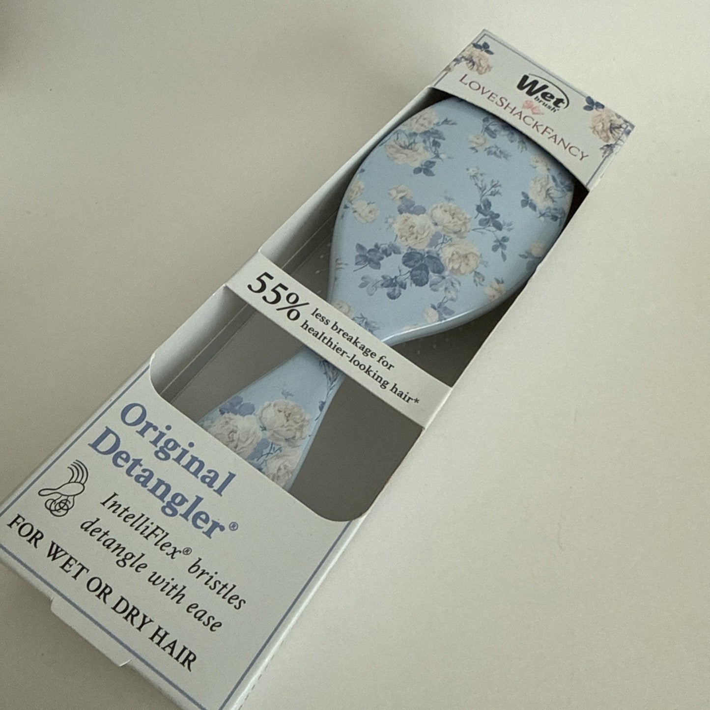 Large Detangler Brush with Rosette Design - LoveShackFancy x Wet Brush Everblooming