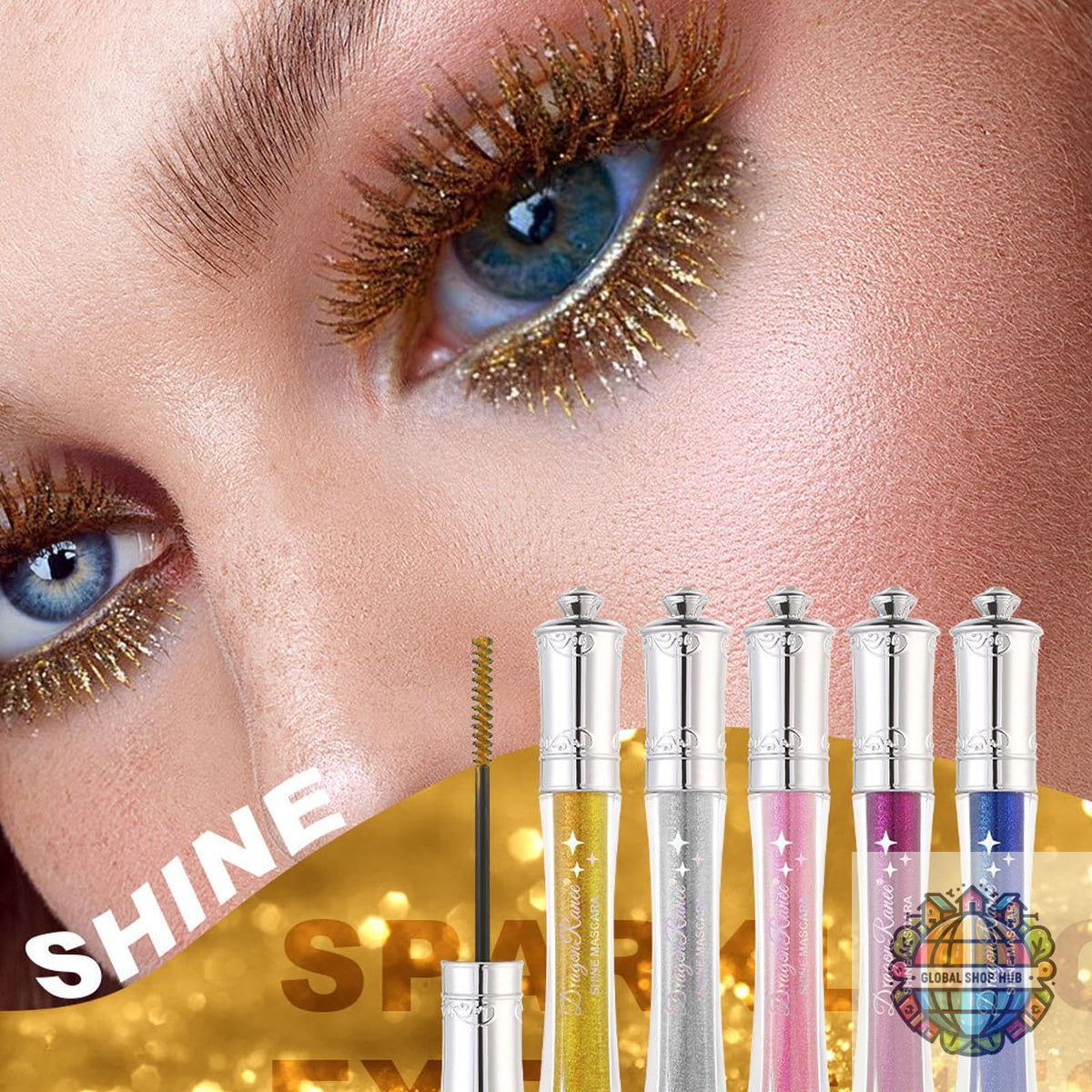Colorful Glitter Mascara Set - Long, Voluminous, Sparkling Lash Colors
