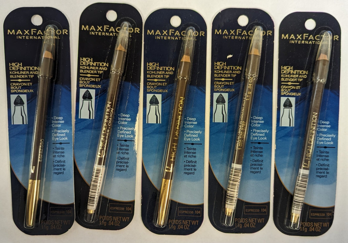 Lot of 5 High Definition Kohliner Eyeliners - Espresso Shade 0.04oz