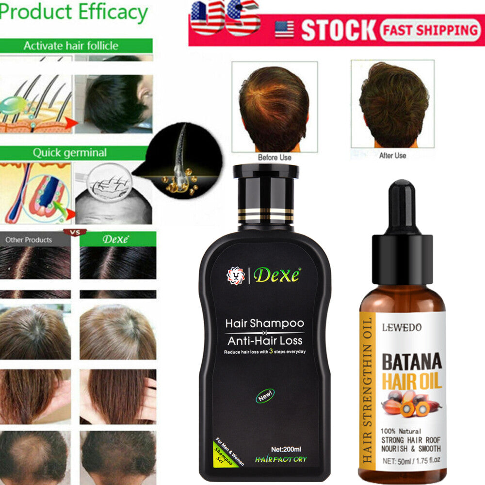 Herbal Hair Growth Shampoo Anti-Hair Loss Treatment for All Hair Types