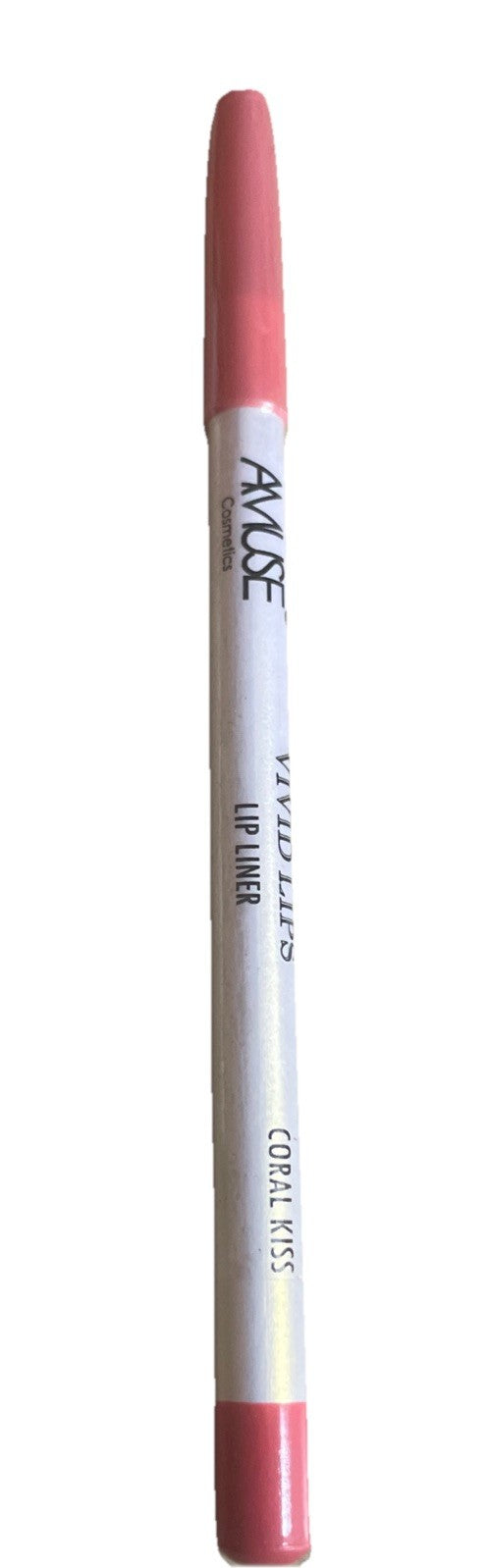 Vivid Lips Lip Liner Pencil Full Size Coral Kiss - Long-Lasting Lip Definition