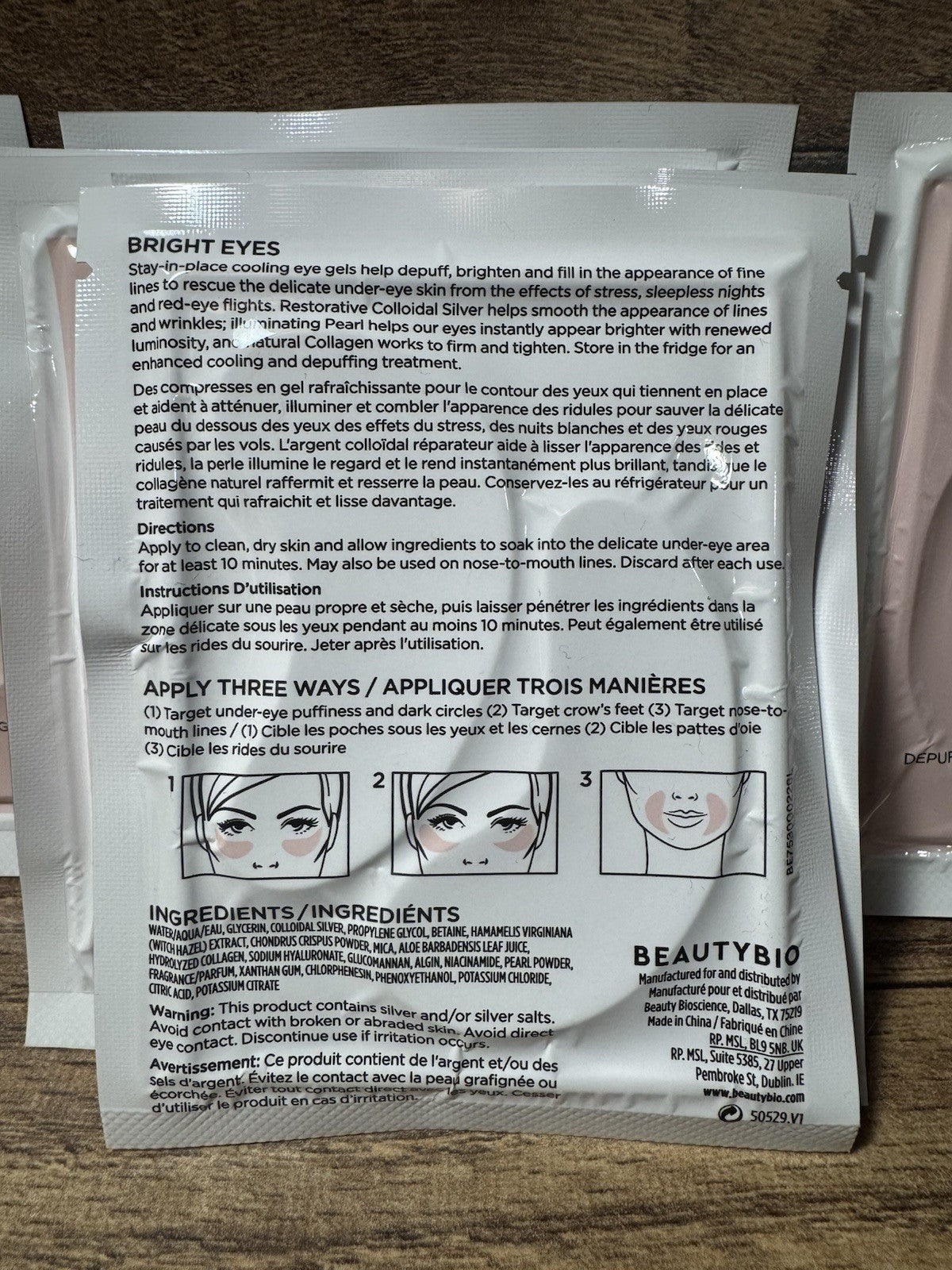 Depuffing Bright Eyes Gel Masks - 15 Pairs Eye Treatment for Dark Circles & Puffiness