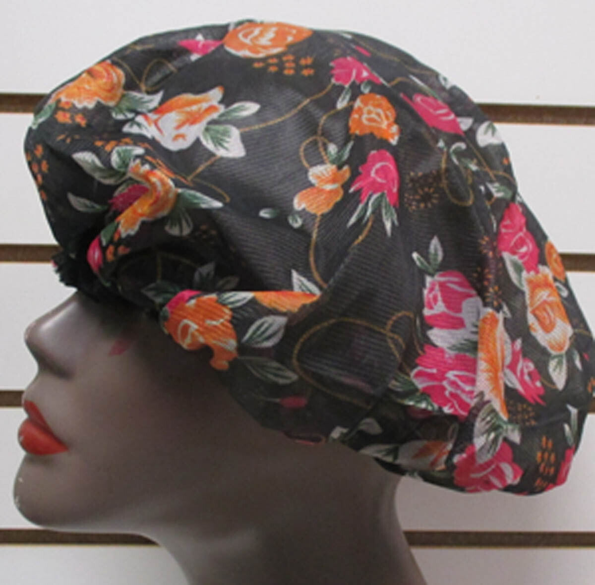 CHOOSE COLOR-X LARGE SATIN SLEEP CAP ELASTIC- BLK,WHITE,RED,BLUE,PINK