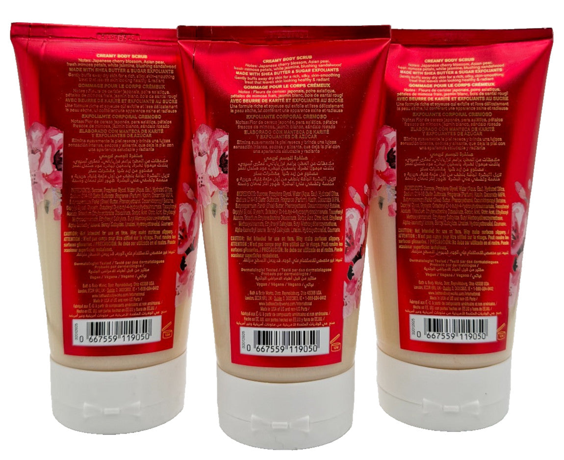 NEW Bath Body Works Lot of 3 Tubes Japanese Cherry Blossom Creamy