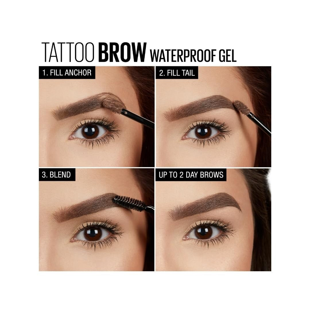 Maybelline Waterproof Brow Gel Auburn - Long-Lasting Eyebrow Makeup