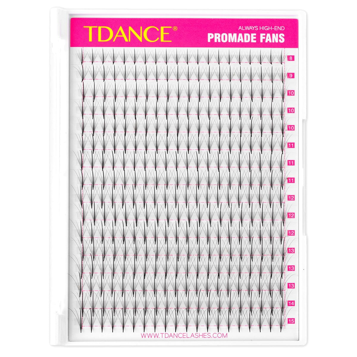Premade Wispy Lash Extensions 5D 7D Volume Fans Middle Stem Heat Bonded