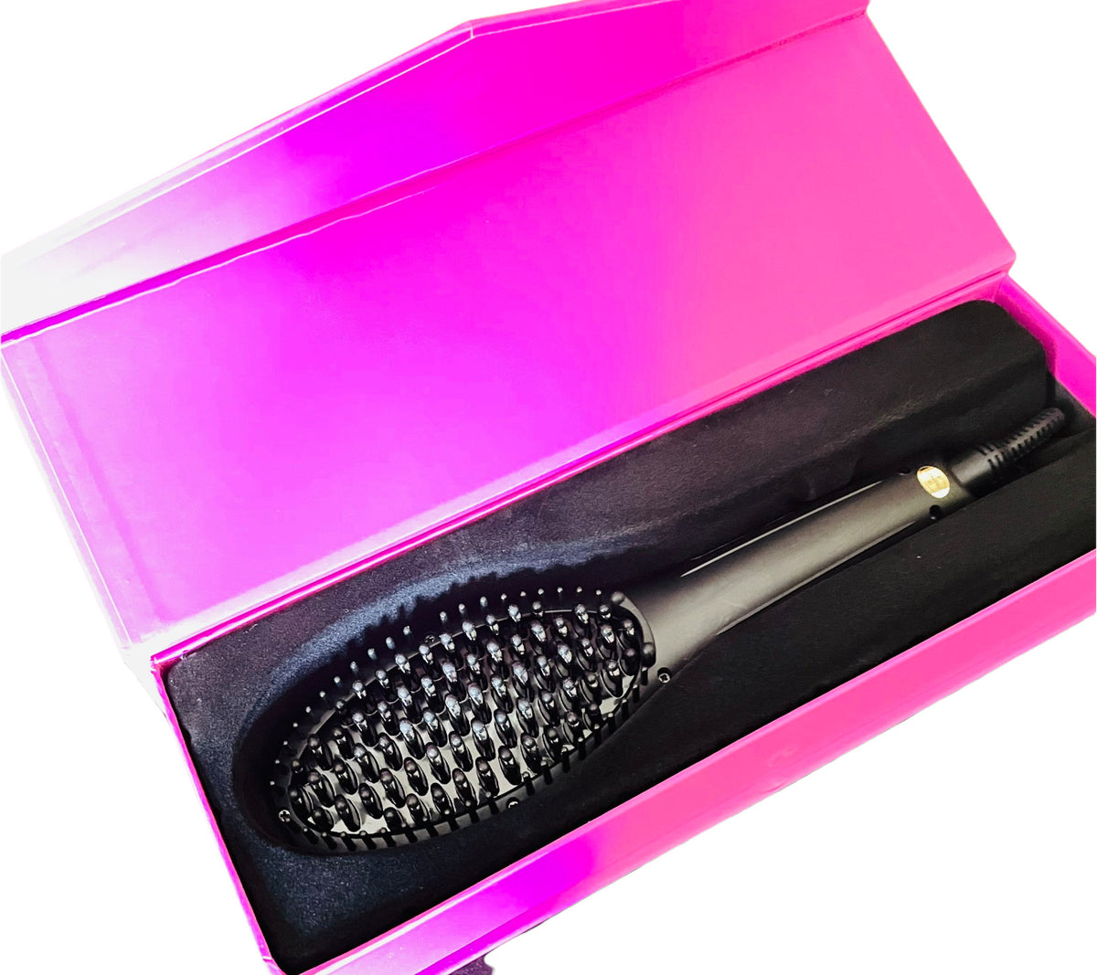 Thermal Styling Brush for Hair Straightening & Smoothing - Black